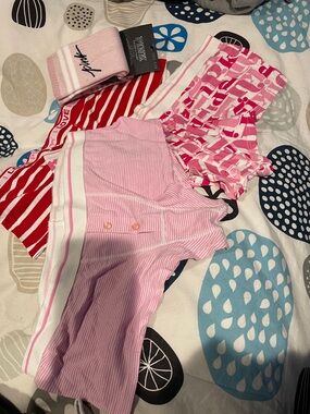 PINK Victoria's Secret Assorted Vintage Women's Boyshort Panty Set NWOT & Socks